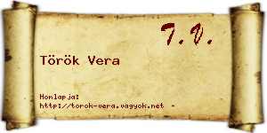 Török Vera névjegykártya